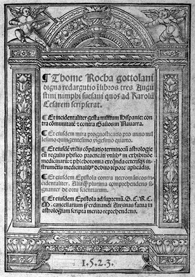 T. Rocha "Digna redargnito...", 1523: title page