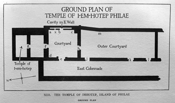 M0008140: Plan of the Temple of Imhotep at Philae