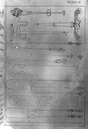 M0008169: Tibetan and Indian surgical instruments