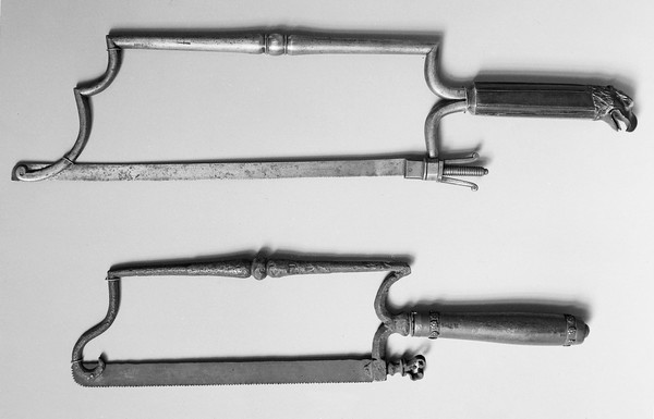 M0008187: Two amputation saws, 16th and 18th century