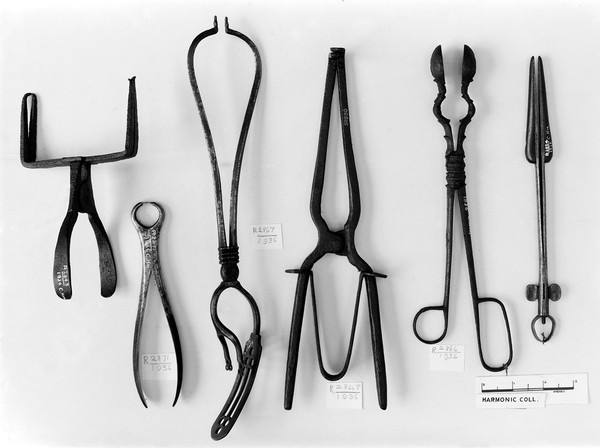 Surgical instruments, 15th, 16th, 18th century.