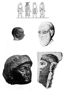 Physical Anthropology of Semites and Sumerians. Sumerian types. Jastrow.