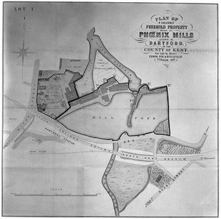 Plan of Phoenix Mills, Dartford 1885