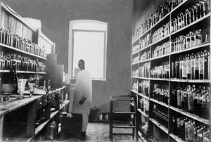 view Interior of Wellcome dispensary at Mengo Uganda