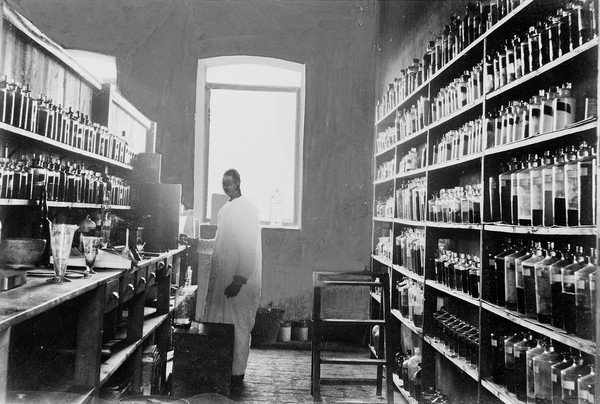 Interior of Wellcome dispensary at Mengo Uganda