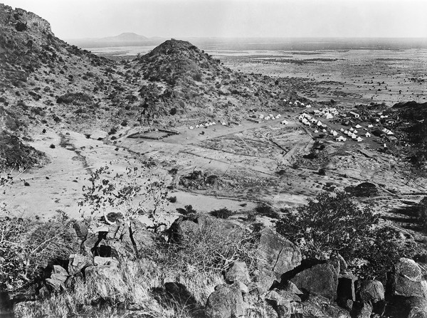 Wellcome excavation camp at Jebel Moya, from S.E.