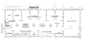 view Wellcome museum: plan of Primitive Gallery, 3rd floor, north shwoing arrangement.