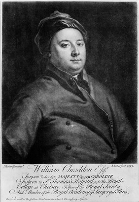 Portrait of William Cheselden.