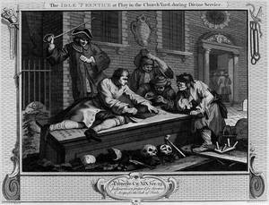 view Hogarth's The idle 'Prentice at play ...