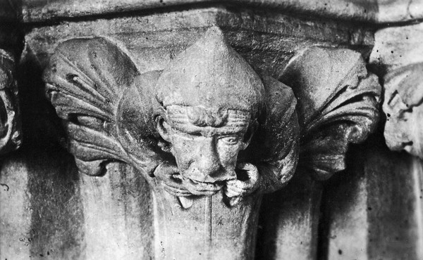 Toothache. Boss, in Wells Cathedral, Somerset. 