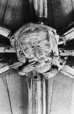 Wooden roof boss, Lincoln Cathedral