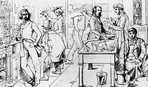 view W. Trautschold, Leibig's Laboratory at Giessen. 19th C