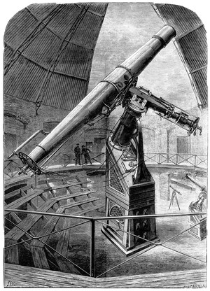 view The great refracting telescope constructed at Dublin for the Vienna Observatory.