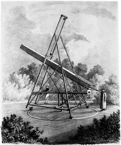 M0009425: Temporary mounting of an achromatic refracting telescope