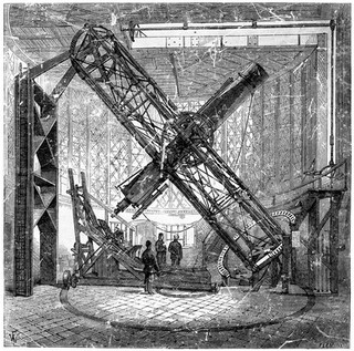 M0009426: The great equatorial telescope in the Dome at the Greenwich Observatory