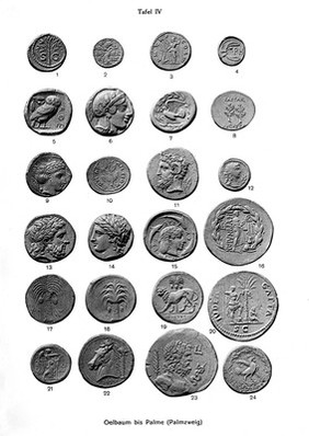 Coins showing Oelbaum bis Palme (Palmzeig).