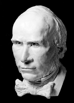 view Plaster cast from sculpture of John Snow by Ruth Poynter