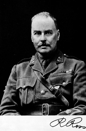 Portrait of Sir Ronald Ross in RAMC uniform.