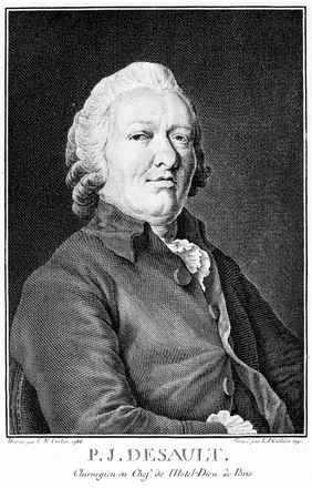 Pierre-Joseph Desault. Line engraving by L. J. Cathelin, 1791, after C. N. Cochin, 1788.