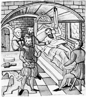 view C. Stromayr: Patient in bed after operation. 1559