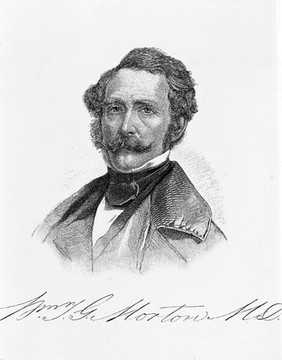 Portrait of William T. G. Morton. R.S.M. impression.