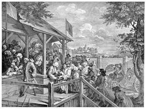 view The Polling by William Hogarth.