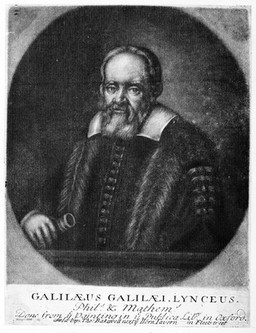 Galileo Galilei. Mezzotint, 17--.