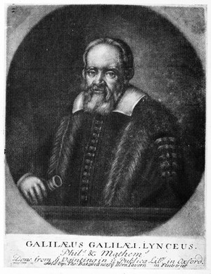 view Galileo Galilei. Mezzotint, 17--.