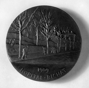 view Medal showing Hartmann and Hospital Bichat
