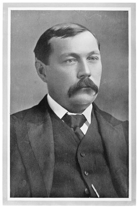 Portrait of Sir Arthur Conan Doyle, head and shoulders