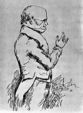 Sketch of Robert Knox, by Edward Forbes.