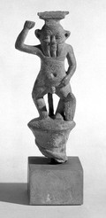 view Figure of Bes, Egyptian Deity, protector of childbirth.