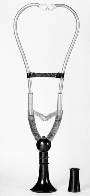 view Binaural stethoscope designed by Camman, 19th C.