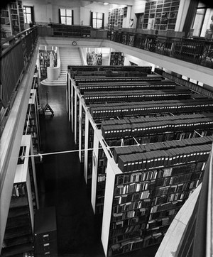 view Wellcome library: view of library book stack