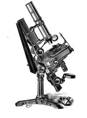 Hugh Powell's microscope of 1841. Made in response to the award by the Royal Society of Arts of medals to encourage the construction of microscopes.