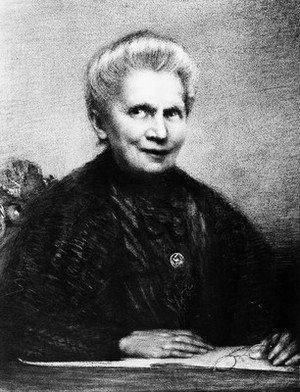 view Portrait of Marie Curie [1867 - 1934], Polish chemist, wife of Pierre Curie