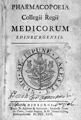 Pharmacopoeia Collegii Regii Medicorum Edinburgensis.