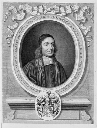 M0011983: Portrait of John Wallis (1616-1703), English clergyman and mathematician