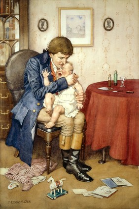 Edward Jenner. Watercolour by Monro S. Orr, 1912.