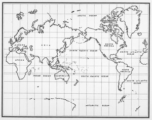 view Map of the world showing distribution of "Primitive Peoples".