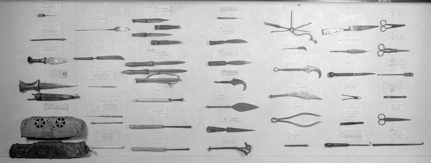 Wellcome museum, primitive medicine: surgical instruments