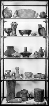 Wellcome museum, primitive medicine, food preparation, 1946