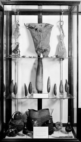 Wellcome museum, primitive medicine: bags and accessories