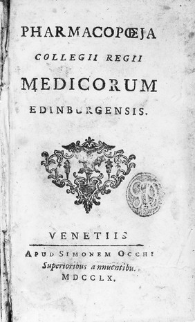 Pharmacopoeia Collegii Regii Medicorum Edinburgensis.