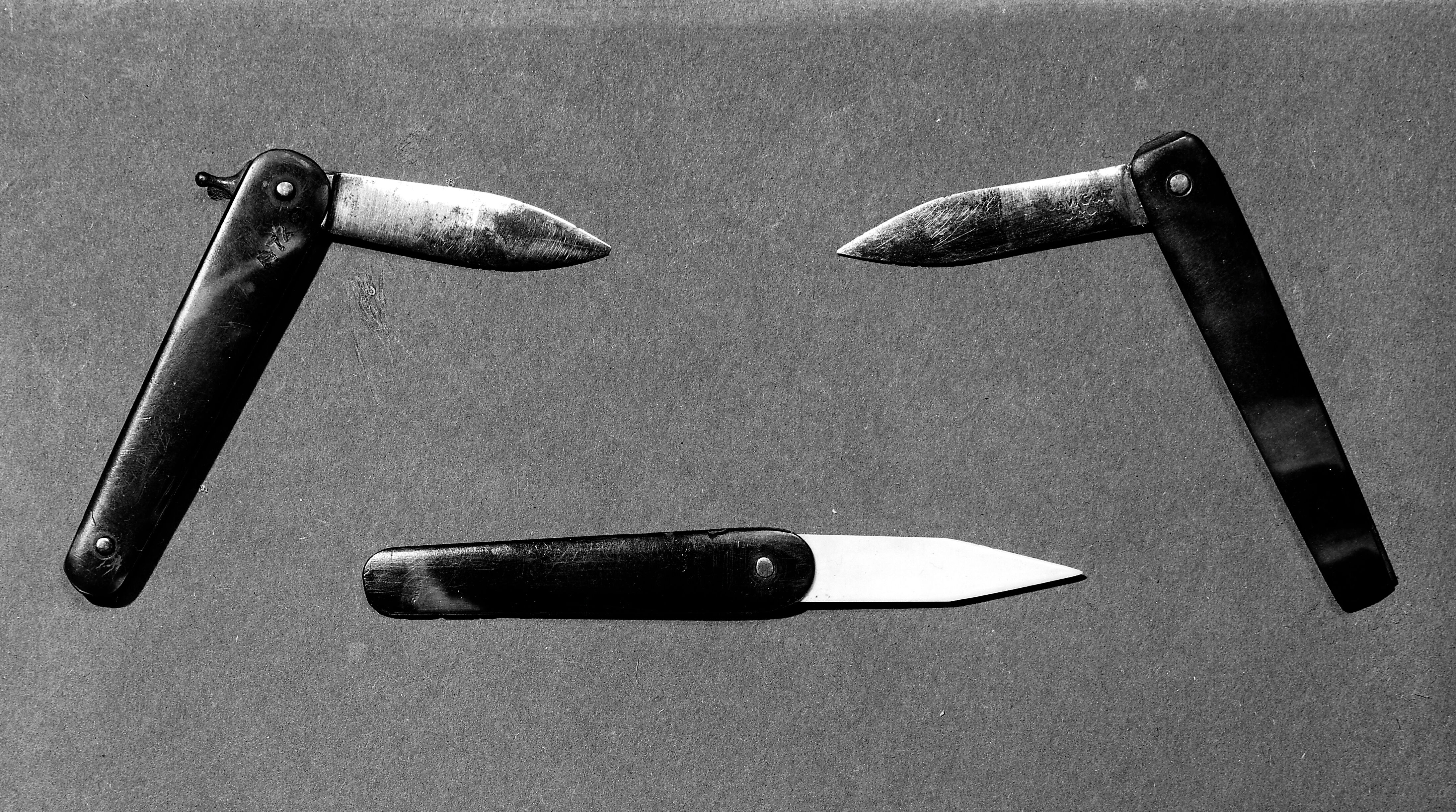 Lancets, one with an ivory blade, used by Edward Jenner.