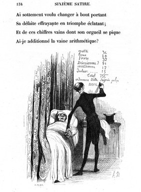 Némésis médicale illustrée, recueil de satires ... / F. Fabre ; revue et corrigée ... avec soin par l'auteur: contenant trente vignettes dessinées par M. Daumier.