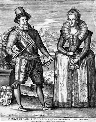 M0012951: Portrait of James I and VI with his consort, Anne of Denmark.