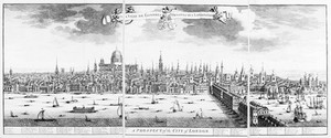 view View of London. From the impression in the British Museum, Dept. of Prints and Drawings,