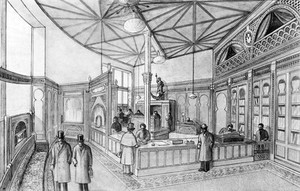 view Interior of Snow Hill Building in 1885