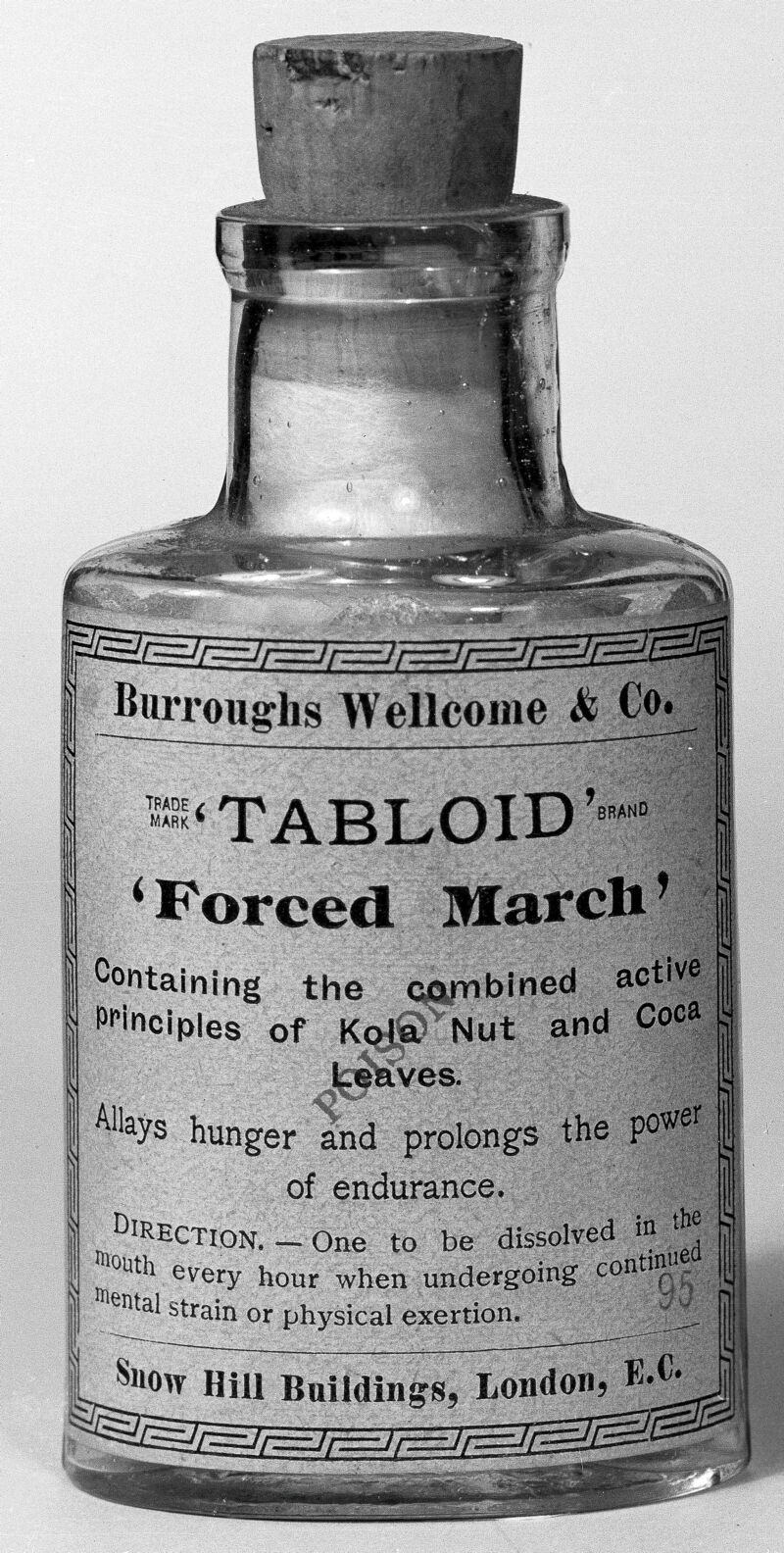 "Forced march" tabloid brand, Burroughs Co. Collection